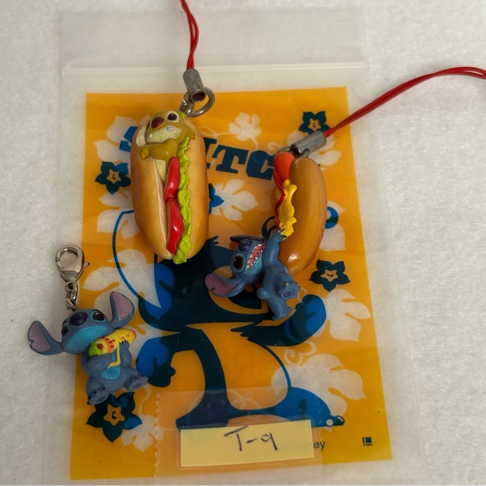 Set of 3 STITCH Hot Dog Reuben Charm Disney Japan Gachapon - Picture 8 of 8